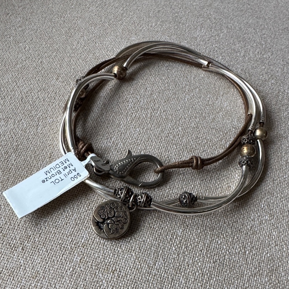 Lizzy James Jewelry / April TOL Tree of Life / Metallic Bronze Med Necklace NWT